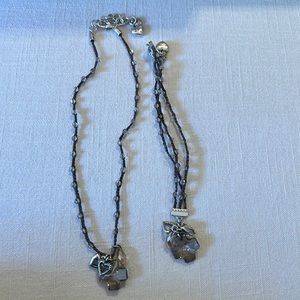 Brighton brown crochet necklace and bracelet set